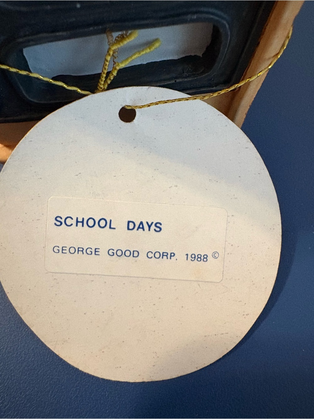 Vintage 1988 George Good Corp "School Days" Musical Desk Music Box with Tag EUC - Picture 10 of 14